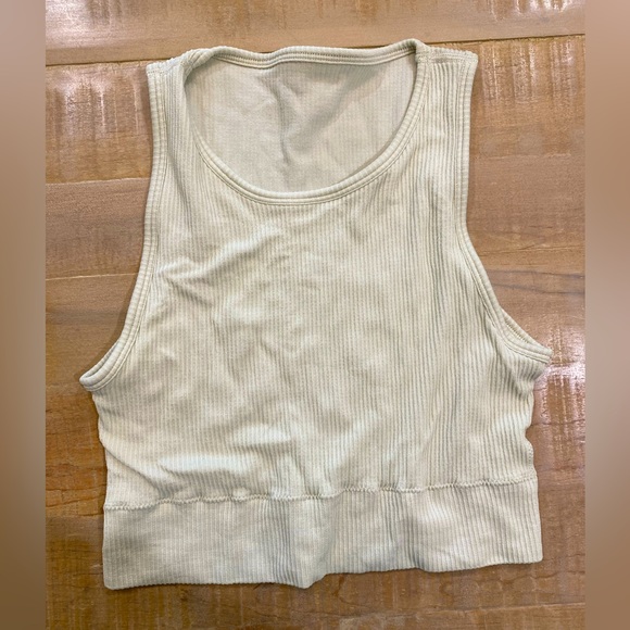 Skims high neck ribbed stretch bralette crop top - Picture 2 of 9